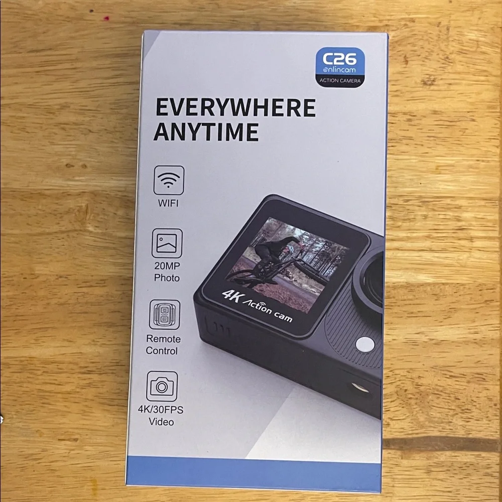 Everywhere Anytime 4K Action Cam waterproof - Black